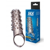 Дымчатая насадка на пенис с шипами и выпуклостями - 12 см. - Sex Expert - в Балашихе купить с доставкой