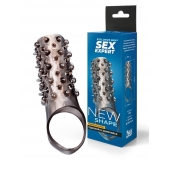 Дымчатая насадка на пенис с шипами и выпуклостями - 12,5 см. - Sex Expert - в Балашихе купить с доставкой