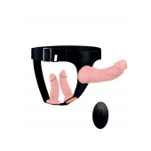 Женский страпон с 3 насадками и вибрацией - Erowoman-Eroman - купить с доставкой в Балашихе