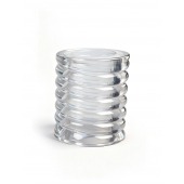 Прозрачная сквозная насадка на пенис с ребрышками - Sex Expert - в Балашихе купить с доставкой