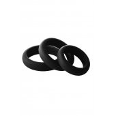 Набор из 3 черных эрекционных колец Smooth Silicone Cockring Pack - Dream Toys - в Балашихе купить с доставкой
