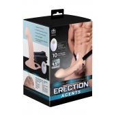 Телесный полый страпон с вибрацией Erection Agents - 24,1 см. - NMC - купить с доставкой в Балашихе