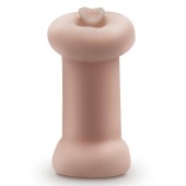 Телесный люминесцентный двусторонний мастурбатор Tasha - Blush Novelties - в Балашихе купить с доставкой