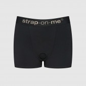 Черные трусики-боксеры для фиксации насадок Strap-on-me Harness Lingerie Allure - size S - Strap-on-me - купить с доставкой в Балашихе
