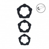Набор из 3 эрекционных колец Beaded Silicone Cockring Set - Shots Media BV - в Балашихе купить с доставкой