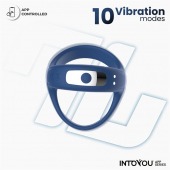 Синее интерактивное эрекционное виброкольцо Rank - Intoyou - в Балашихе купить с доставкой