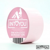 Розовый скотч для фиксации Non-Sticky Bondage Tape - 15 м. - Intoyou - купить с доставкой в Балашихе
