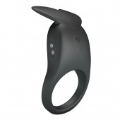 Черное перезаряжаемое виброкольцо Carlton - Baile - в Балашихе купить с доставкой