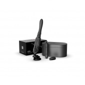 Черная секс-машина с функцией нагрева, насадками и присоской Sesh - Zalo - купить с доставкой в Балашихе