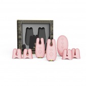 Розовые виброзажимы на соски Nave - Zalo