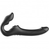 Черный безремневой страпон с 3 моторами - Ibiza - купить с доставкой в Балашихе