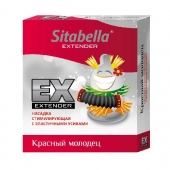 Стимулирующая насадка Sitabella Extender  Красный молодец - Sitabella - купить с доставкой в Балашихе