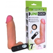Фаллическая насадка Харнесс UNICOCK 7  с вибрацией - 19 см. - LOVETOY (А-Полимер) - купить с доставкой в Балашихе
