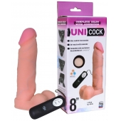 Фаллическая насадка Харнесс UNICOCK 8  с вибрацией - 20 см. - LOVETOY (А-Полимер) - купить с доставкой в Балашихе