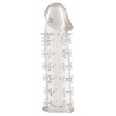 Гелевая прозрачная насадка с шипами - 12 см. - Toyfa Basic - в Балашихе купить с доставкой