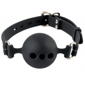 Силиконовый кляп-шар с отверстиями для дыхания Silicone Breathable Ball Gag Small - Pipedream - купить с доставкой в Балашихе