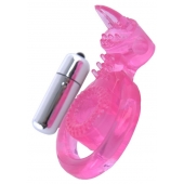 Розовая вибронасадка со стимулятор клитора   Язычок - Toyfa Basic - в Балашихе купить с доставкой