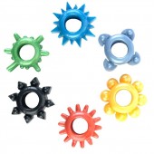 Набор из 6 разноцветных эрекционных колец - Toyfa Basic - в Балашихе купить с доставкой