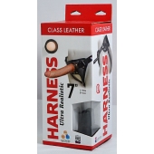 Насадка-фаллоимитатор на кожаных трусиках Harness Ultra Realistic 7  - 18 см. - LOVETOY (А-Полимер) - купить с доставкой в Балашихе