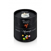 Массажная свеча с ароматом бубль-гума Bougie de Massage Gourmande Bubble Gum - 80 мл. - Plaisir Secret - купить с доставкой в Балашихе