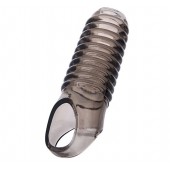 Дымчатая насадка с рёбрышками и подхватом мошонки ToyFa XLover - 12,5 см. - ToyFa - в Балашихе купить с доставкой