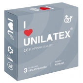 Презервативы с рёбрами Unilatex Ribbed - 3 шт. - Unilatex - купить с доставкой в Балашихе