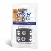 Ремень на член и мошонку 1.5  Cock Ring With Ball Strap - BlueLine - купить с доставкой в Балашихе