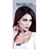 Чёрный чокер-кляп Iman Black - Rebelts - купить с доставкой в Балашихе