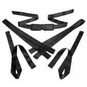Бондажный набор из сатиновых лент Bordeaux 5 Piece Satin Bondage Set - XR Brands - купить с доставкой в Балашихе