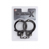 Чёрные наручники из листового металла BONDX METAL CUFFS BLACK - Dream Toys - купить с доставкой в Балашихе