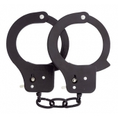 Чёрные наручники из листового металла BONDX METAL CUFFS BLACK - Dream Toys - купить с доставкой в Балашихе