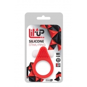 Красное эрекционное кольцо LIT-UP SILICONE STIMU RING 1 RED - Dream Toys - в Балашихе купить с доставкой