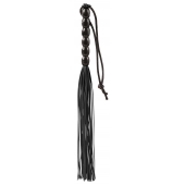 Чёрная мини-плеть из резины Rubber Mini Whip - 22 см. - Blush Novelties - купить с доставкой в Балашихе