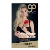 Пластиковая метелочка с красными пёрышками Small Feather Tickler - 32 см. - Blush Novelties - купить с доставкой в Балашихе