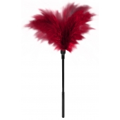 Пластиковая метелочка с красными пёрышками Small Feather Tickler - 32 см. - Blush Novelties - купить с доставкой в Балашихе