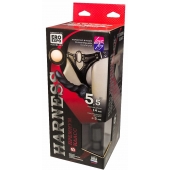 Пояс харнесс премиум класса WOMAN SIMPLEX(S) с 3 черными насадками - LOVETOY (А-Полимер) - купить с доставкой в Балашихе
