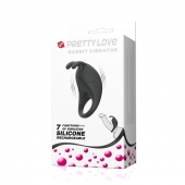 Чёрное эрекционное кольцо с вибрацией Rabbit Vibrator - Baile - в Балашихе купить с доставкой