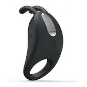 Чёрное эрекционное кольцо с вибрацией Rabbit Vibrator - Baile - в Балашихе купить с доставкой