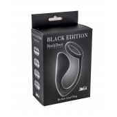 Чёрное эрекционное кольцо с анальной пробкой Button Anal Plug - Lola Games - в Балашихе купить с доставкой