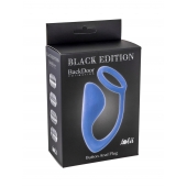 Синее эрекционное кольцо с анальной пробкой Button Anal Plug - Lola Games - в Балашихе купить с доставкой
