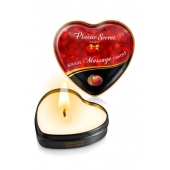 Массажная свеча с ароматом персика Bougie Massage Candle - 35 мл. - Plaisir Secret - купить с доставкой в Балашихе