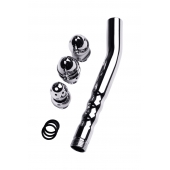 Металлический анальный душ с тремя насадками - ToyFa - купить с доставкой в Балашихе