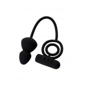 Чёрное эрекционное кольцо с вибростимулятором и анальным хвостом - Erotist Adult Toys - в Балашихе купить с доставкой