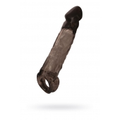 Чёрная насадка на пенис Tс подхватом - 19,5 см. - ToyFa - в Балашихе купить с доставкой