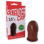 Коричневый латексный удлинитель пениса 2.5 in - Sitabella - в Балашихе купить с доставкой