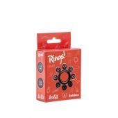 Чёрное эрекционное кольцо Rings Bubbles - Lola Games - в Балашихе купить с доставкой