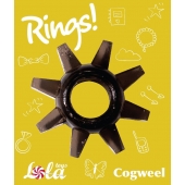 Чёрное эрекционное кольцо Rings Cogweel - Lola Games - в Балашихе купить с доставкой