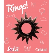 Чёрное эрекционное кольцо Rings Cristal - Lola Games - в Балашихе купить с доставкой
