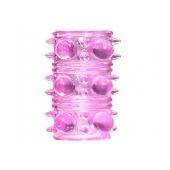 Розовая насадка на пенис Rings Armour - Lola Games - в Балашихе купить с доставкой