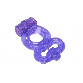 Фиолетовое эрекционное кольцо Rings Treadle с подхватом - Lola Games - в Балашихе купить с доставкой